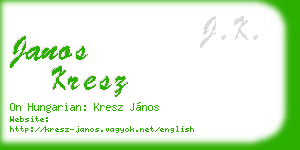janos kresz business card